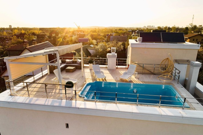 Ексклюзивна Вілла на Дніпрі: о. Водників, Правий Берег, Басейн на Даху - фото 1