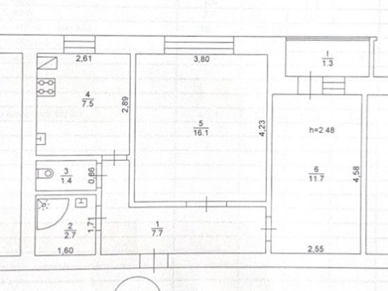 Продаж 2 кім.кв. Район Лікарні, чешка, а/0 Бердичев