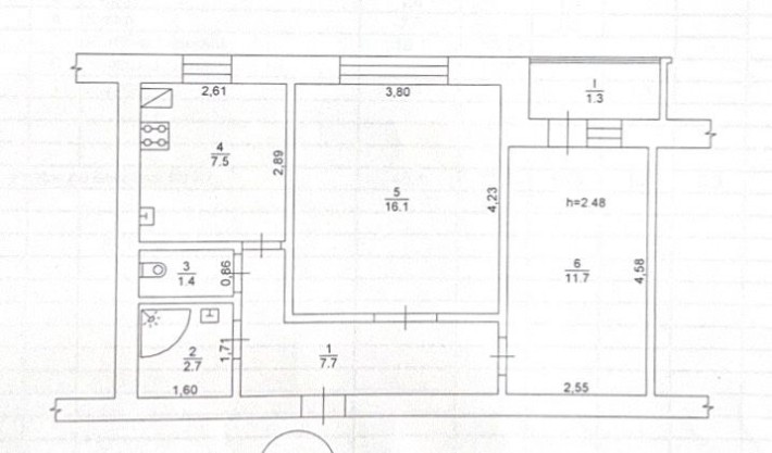 Продаж 2 кім.кв. Район Лікарні, чешка, а/0 - фото 1