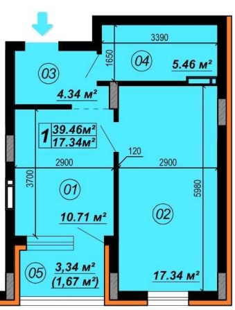 1км.кв в ЖК Verba - фото 1