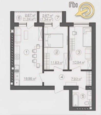 2-К квартира в затишному місці по привабливій ціні - фото 1
