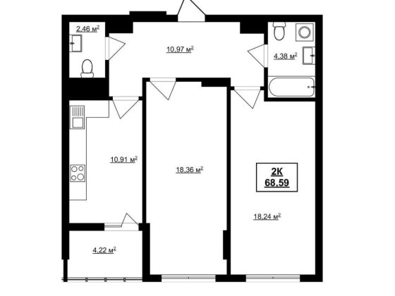 Продаж 2 кім. кваритири 69 м2, ЖК Вишневий сад Дрогобич