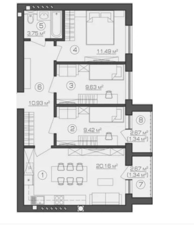 Простора та світла 3-кімнатна квартира в ЖК Brickwood, Гостомель - фото 1