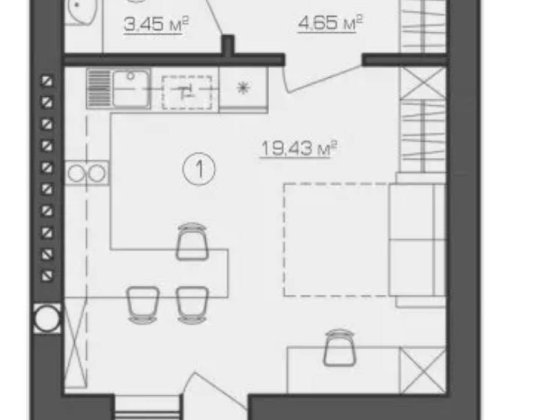 Компактна смарт-квартира в сучасному клубному комплексі Гостомель