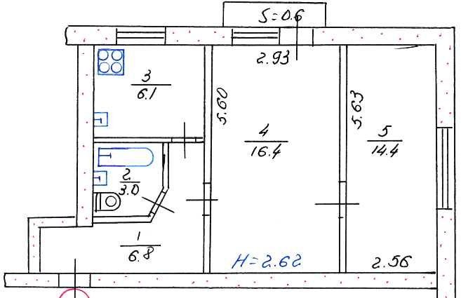 Продам 2-х кімнатну квартиру м. Жовті Води, вул. Героїв України, 21 - фото 1