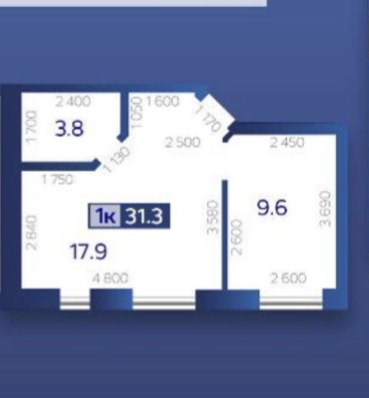 Продаж 1-к квартири з великою кухнею біля озера! Газове опалення! - фото 1