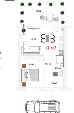 Квартира/ таунхаус со своим двориком. Газ - фото 1