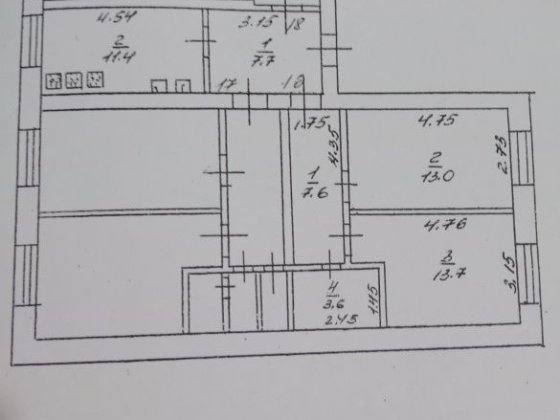 Канев,2х кім.кухня спільна,можна переобладнати Канів