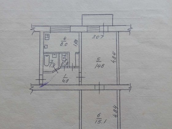 двохкімнатна квартира в каневі .центр.продам Канів