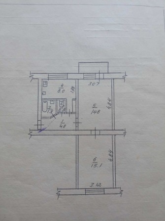 двохкімнатна квартира в каневі .центр.продам - фото 1
