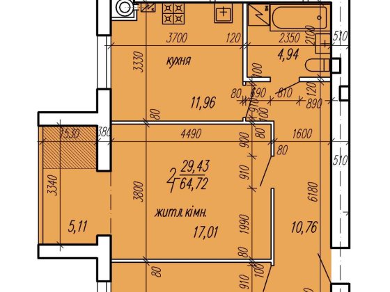 2-кімнатна квартира з виглядом на каньйон! Каменец-Подольский