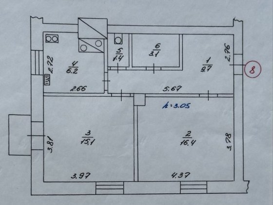 Продам 2-х кімнатну квартиру в центрі міста Конотоп