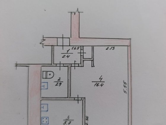 1-кімнатна квартира в центрі міста Коростышев
