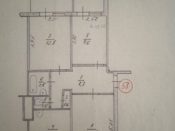 Продам 3х комнатную квартиру центр Берестин