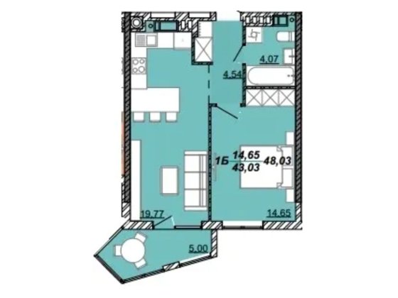 Продаж 1-кімнатної квартири, м. Кременець Кременец