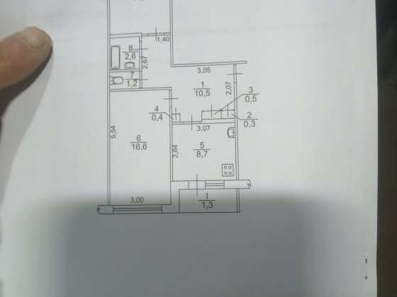 продам 2-х квартиру ="ОСВВ новая планировка панели