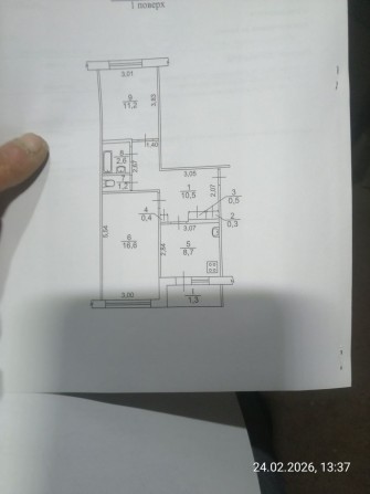 продам 2-х квартиру ="ОСВВ новая планировка панели - фото 1