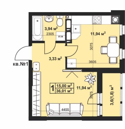 Продам 1кім. квартиру у новобудові  ЖК "Андріївській" - фото 1