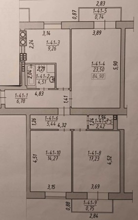 Трикімнатна квартира без ремонту 6 пов, ліфт - фото 1