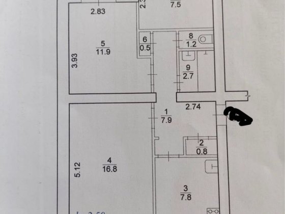 Продаж 3-х кім з автономним опаленням ,чешка Шептицкий