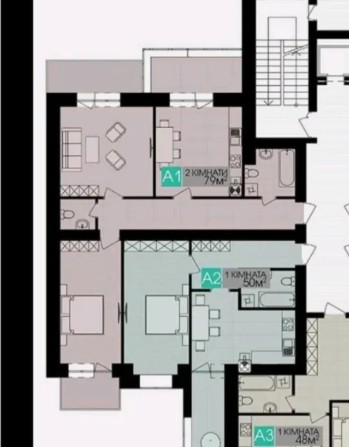 3 кімн в зданій новобудові по Корольова - фото 1