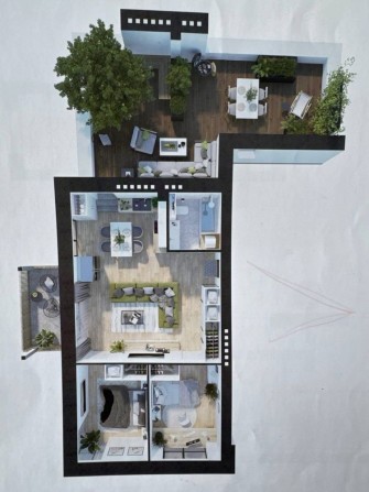 2-кімнатна квартира з терасою Smart Green - фото 1