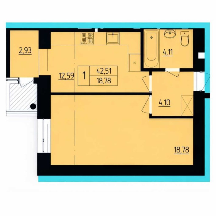 Вигідна пропозиція! 1-кімнатна квартира в ЖК Design Park, мкрн Дубове - фото 1