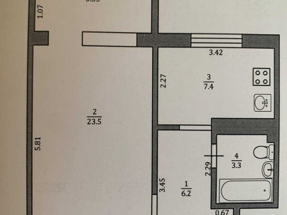 Продаж 1-кімнатної квартири в Південноукраїнську. Южноукраинск