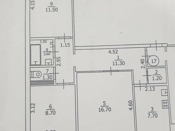 Квартира 3х кімнанта Вапнярка