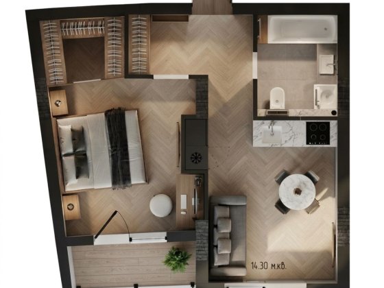 Квартира євродвушка з дизайнерським плануванням на Закарпатті Свалява