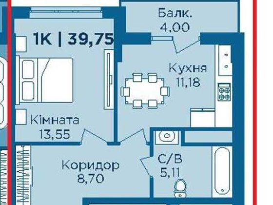 1 к. квартира в сучасному житловому комплексі ЖК Urban