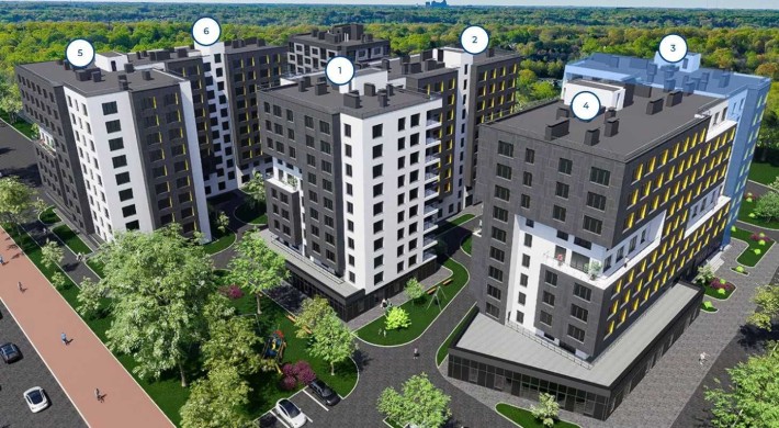 1к квартира 48.6м2, ЖК Гармонія, 5/10 пов. Пасічна, Соціум. - фото 1