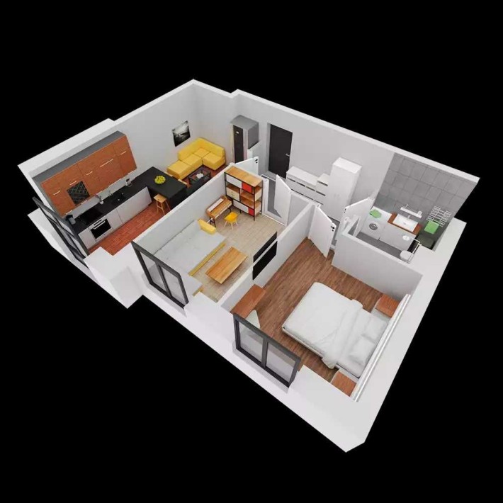 Двокімнатна квартира з виглядом на Озеро 52м2 - фото 1