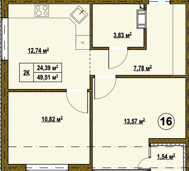 ПРОДАМ 2К Квартиру Без ремонту з власними озерами та паркінгом є ГАЗ - фото 1