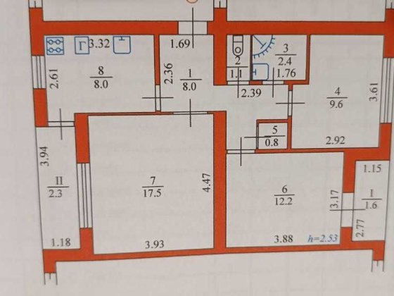 3-кімнатна квартира в м. Яготин, район Каштани. Яготин