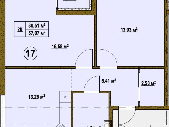 2К Квартира без ремонту в закритому комплексі з Газом З Власним Озером Підгірці
