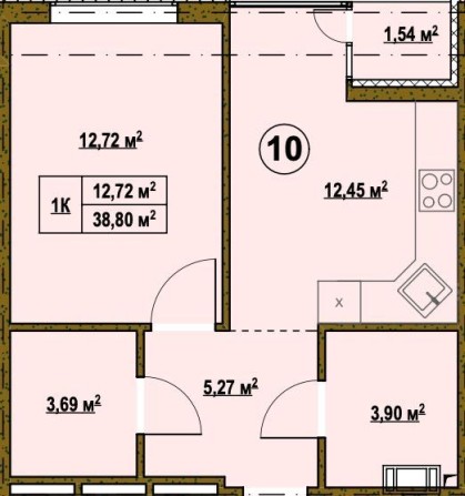 Продаж 1к квартири без ремонту Є Газ та Гардеробна Біля Озера - фото 1