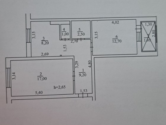 Продажа 2-х кім. квартири в центрі Барышевка