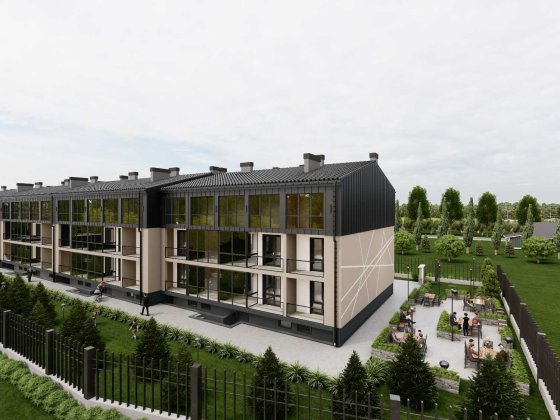 1-к 48м² зі вільним плануванням. Лоджія і панорамні вікна | Брюховичи