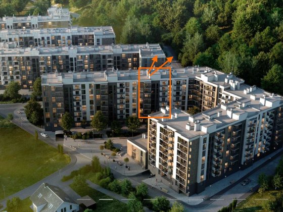 1-кімнатна квартира 43м2 в ЖК Auroom Forest від власника Винники