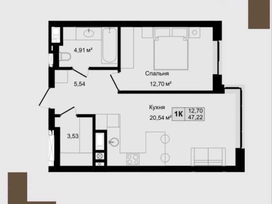 1 кім квартира від забудовника Hilltop без КОМІСІЇ! Винники