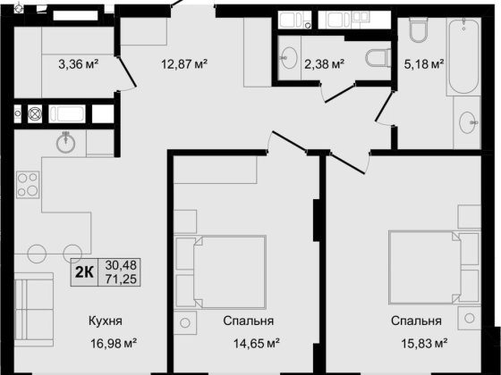 2кім квартира від забудовника в розтермінування Винники