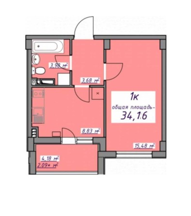 Продається 1-кімнатна квартира в ЖК 7 Небо — перший внесок 12 000 $ - фото 1