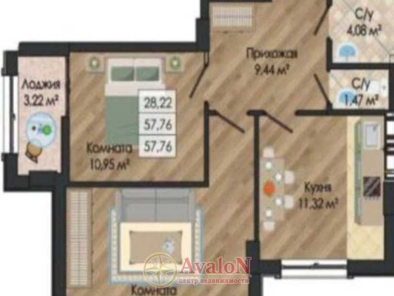 Продам 2-х ком. квартиру 60 кв.м в ЖК Золотая Эра! МОРЕ - 5 минут ! Крижанівка