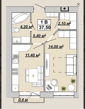 Продається 1к квартира готова до ремонту в ЖК Княгинин - фото 1
