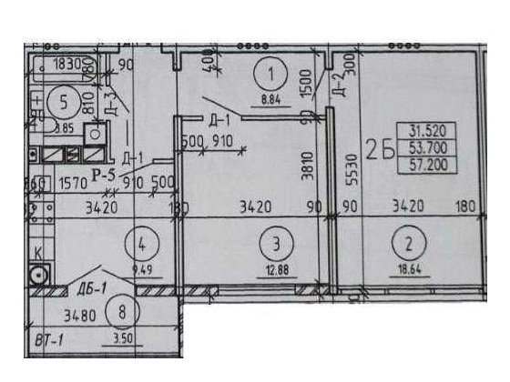 2-кімнатний сирець в новобудові по вул Незалежності Івано-Франківськ