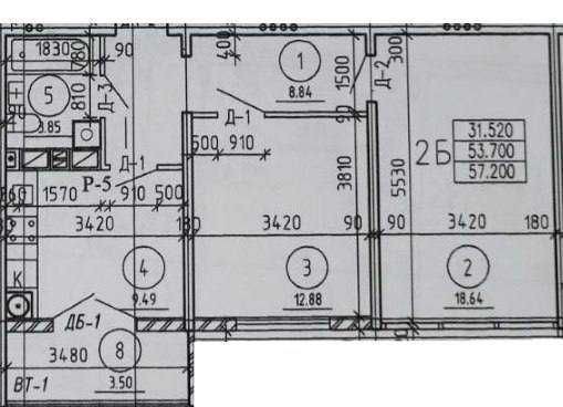 2-кімнатний сирець в новобудові по вул Незалежності - фото 1
