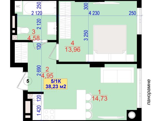Квартира в самому центрі міста Central Park IV черга Івано-Франківськ