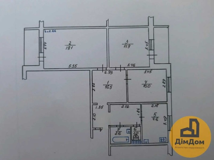 ДЕРЖПРОГРАМИ! 3-кімнатна квартира в Центрі Борисполя - фото 1