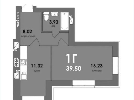 Однокімнатна квартира без ремонту Континент Рей без комісії Буча